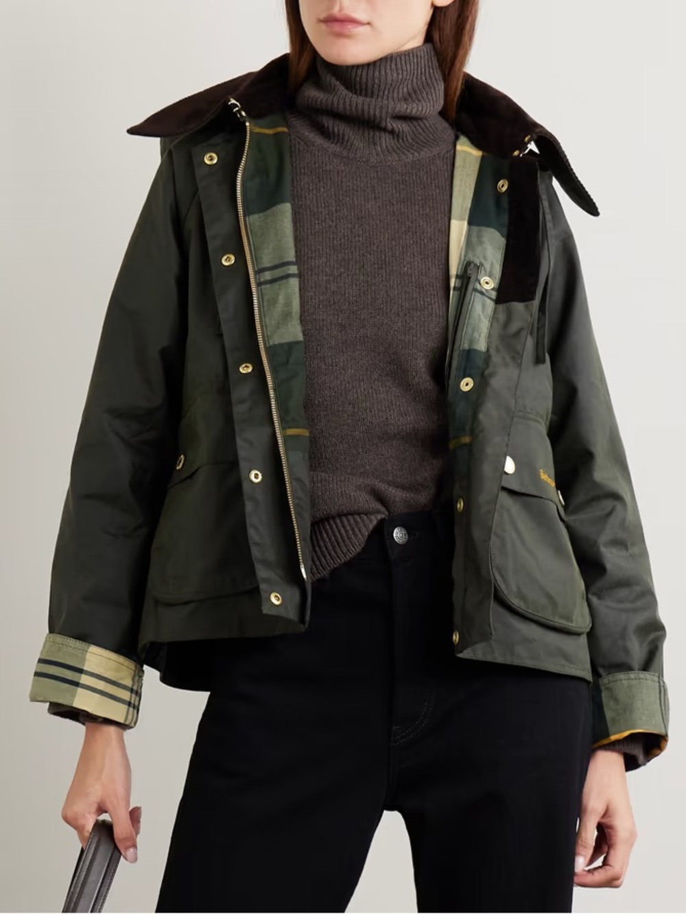 Barbour Reighton Hooded Wax Jacket - Picture 3 of 13